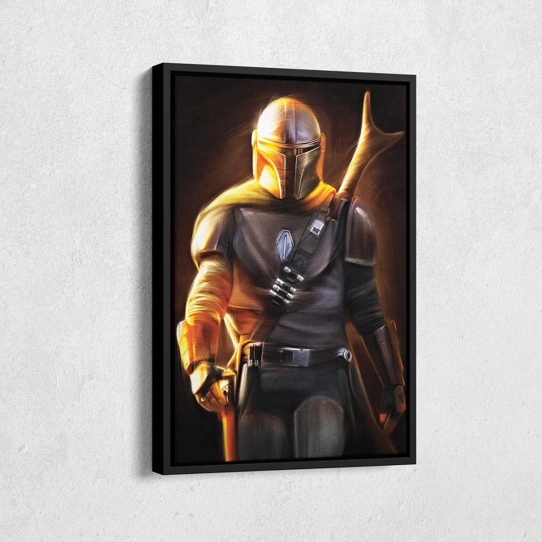 The Mandalorian Poster Painting Star Wars Wall Art Home Decor Hand Made ...
