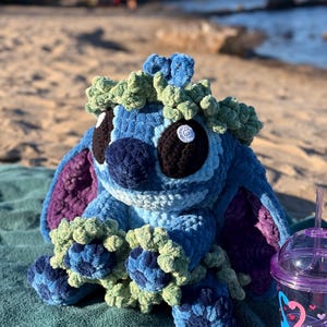 Crochet Pattern (PDF file): Amigurumi Big Velvet Stitch Plushie | Lilo and Stitch Inspired Alien Toy | Cute Disney Plushie