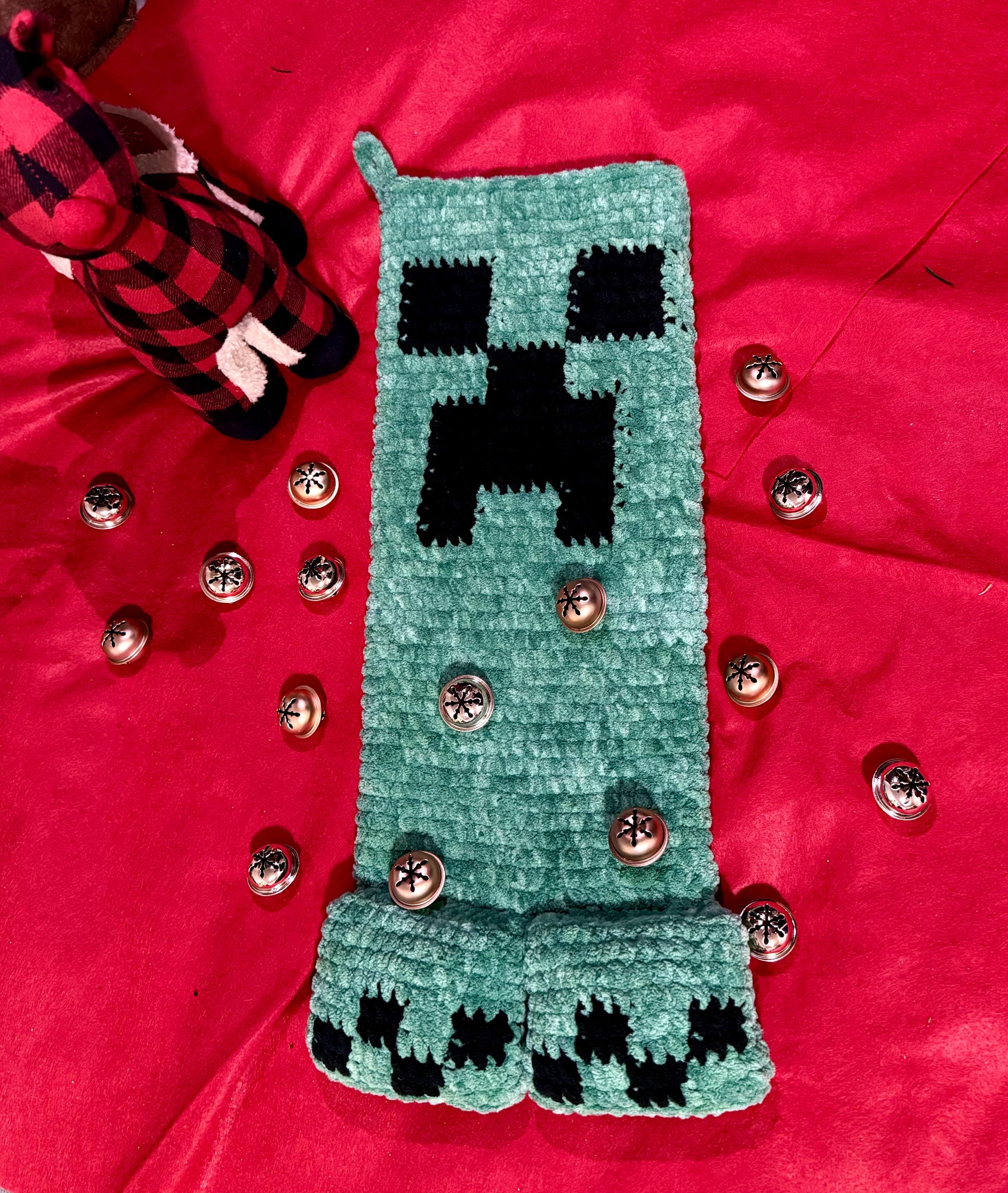 Kbc Pattern Crochet Pattern (PDF File): Minecraft Creeper Christmas Stocking - Cozy ...