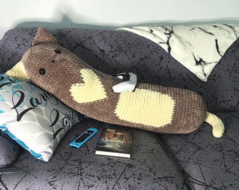 Crochet Cat Body Pillow Pattern: DIY Amigurumi Plush (PDF Pattern)