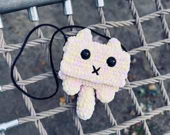 Crochet Pattern (PDF file): Kitty Cat Purse - DIY Plush Crossbody Bag