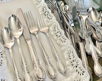 WM Rogers Bros Silver Plate Silverplated 67 Piece Flatware Set