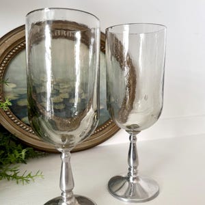 Pewter Stem Glass - Etsy