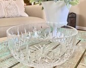 Waterford Crystal 8 quot Round Bowl Lismore Pattern Vertical Cut Wedding TYCAALAK