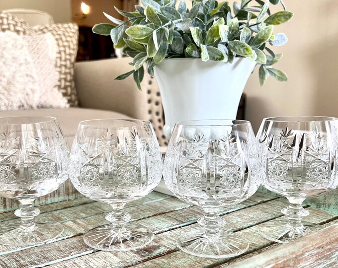 Riedel Crystal Set of 4 Brandy Glasses Snifters San Michele Etsy