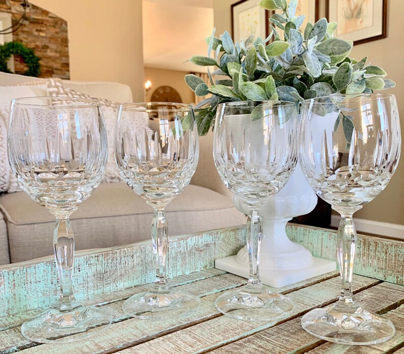 Vintage Schott Zwiesel Crystal Wine Glasses set of 4 Lisa Etsy