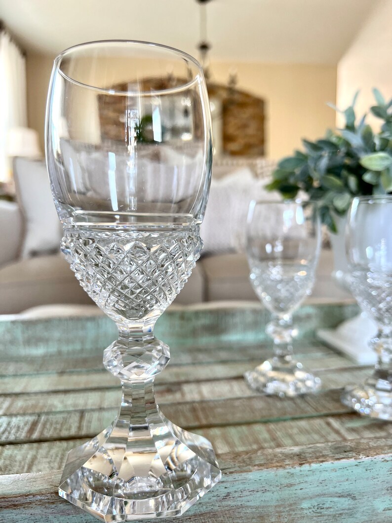 Val St Lambert Champagne Glasses Set of Three Josephine Etsy