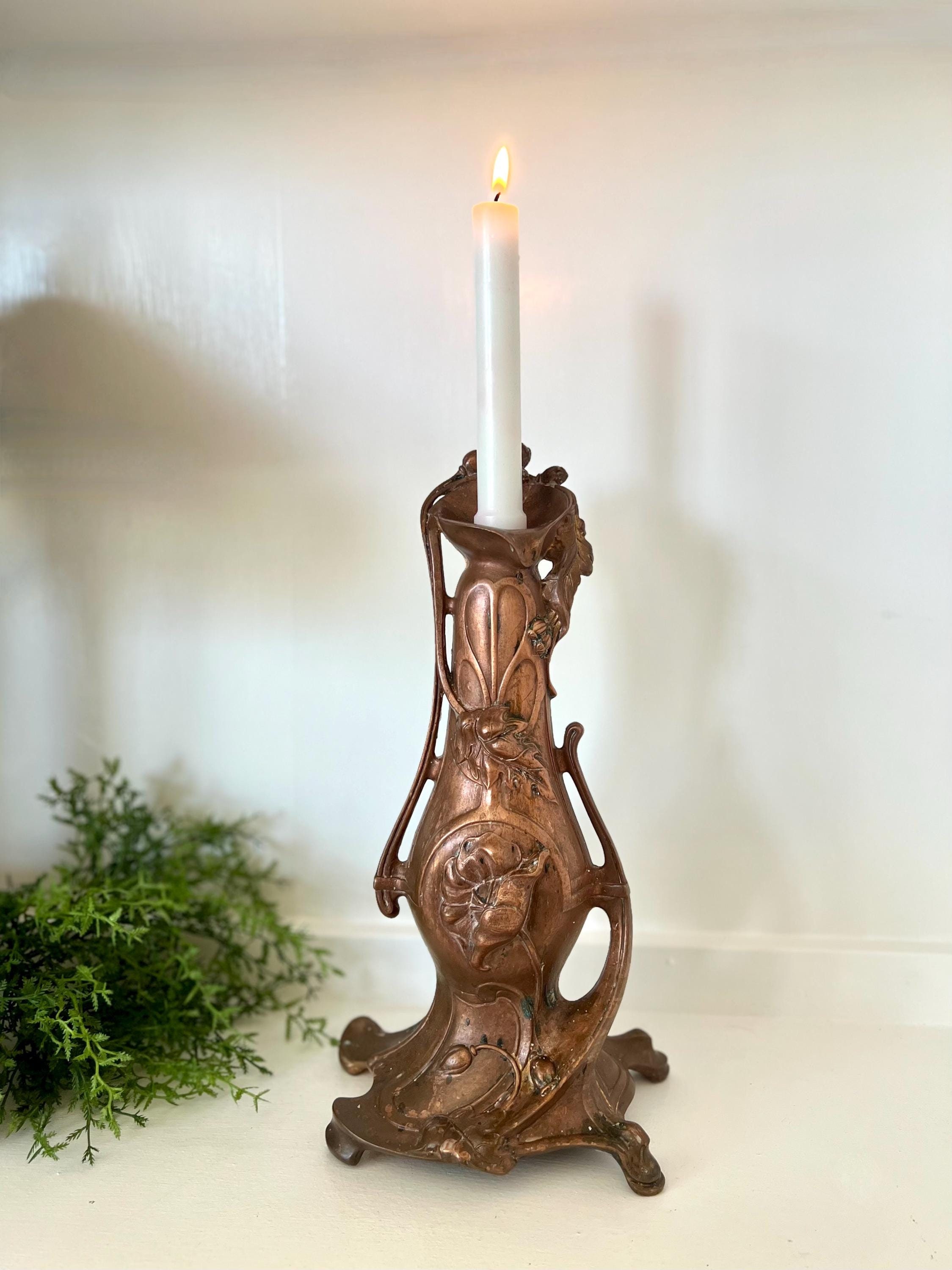 ヴィンテージ　ハンドクラフトデキャンタ、花瓶、オブジェ Antique JB Signifies the Best, Jennings Bros. Mfg. Co., Bronze Art