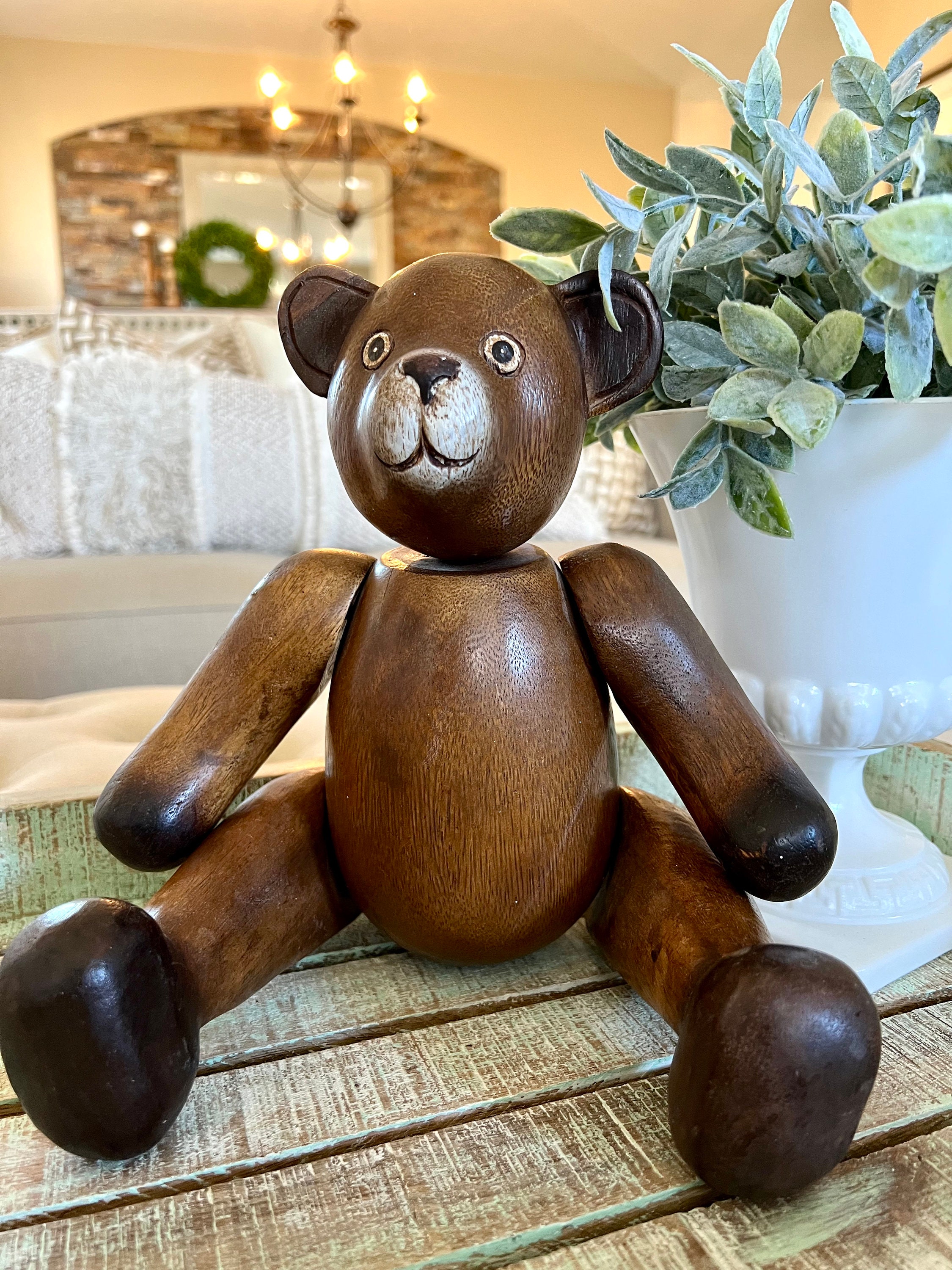 Wooden teddy bears sales for sale