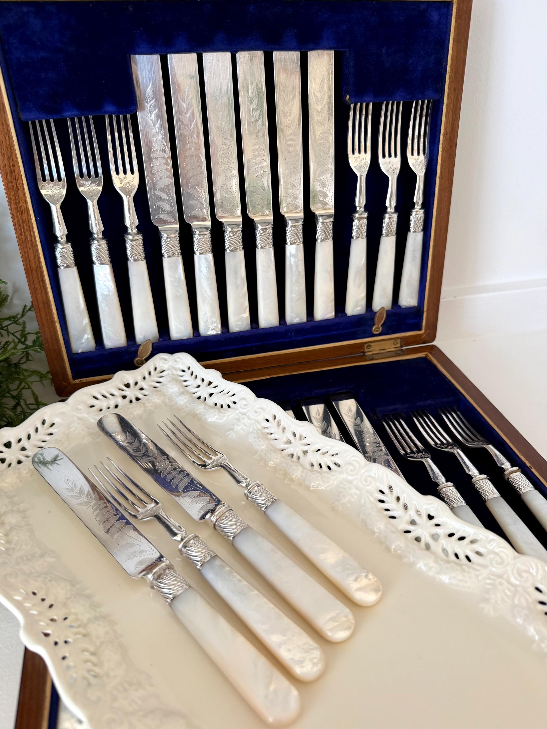 Antique Mother of Pearl Flatware - Etsy