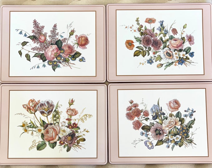 Set of Four Vintage Pimpernel England Cork Backed Placemat Etsy