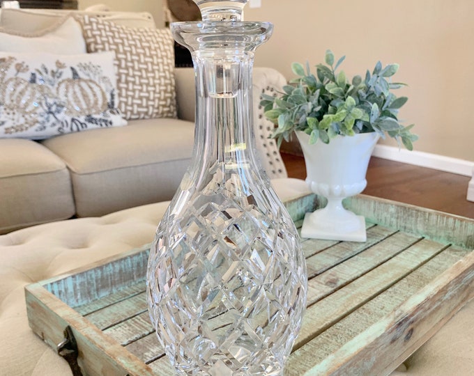 Waterford Crystal Comeragh Cut Pattern Decanter Wedding Criss Cross Cut