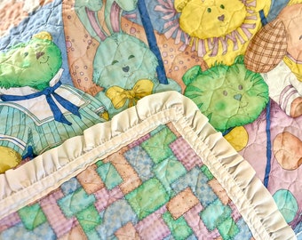 Vintage Sweet Jungle Animal Baby Blanket Crib Blanket Light