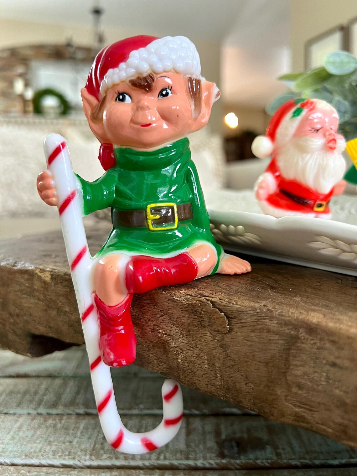 Vintage 80's Hong Kong Plastic Kissing Santa and Mrs Claus Salt ...