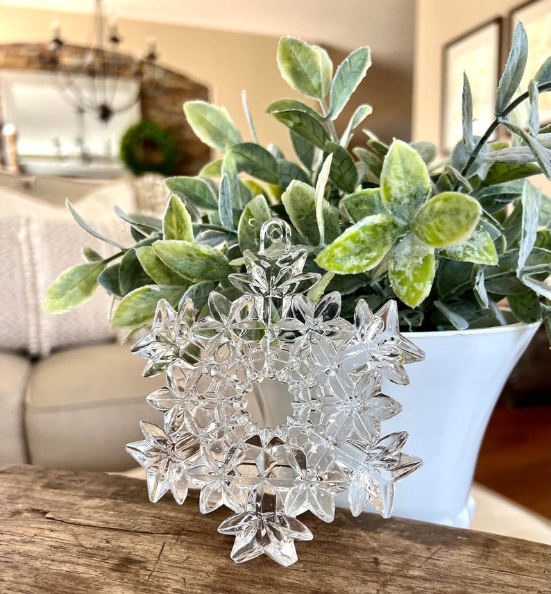 Waterford Crystal Snow Crystal Snowflake Annual Ornament Etsy