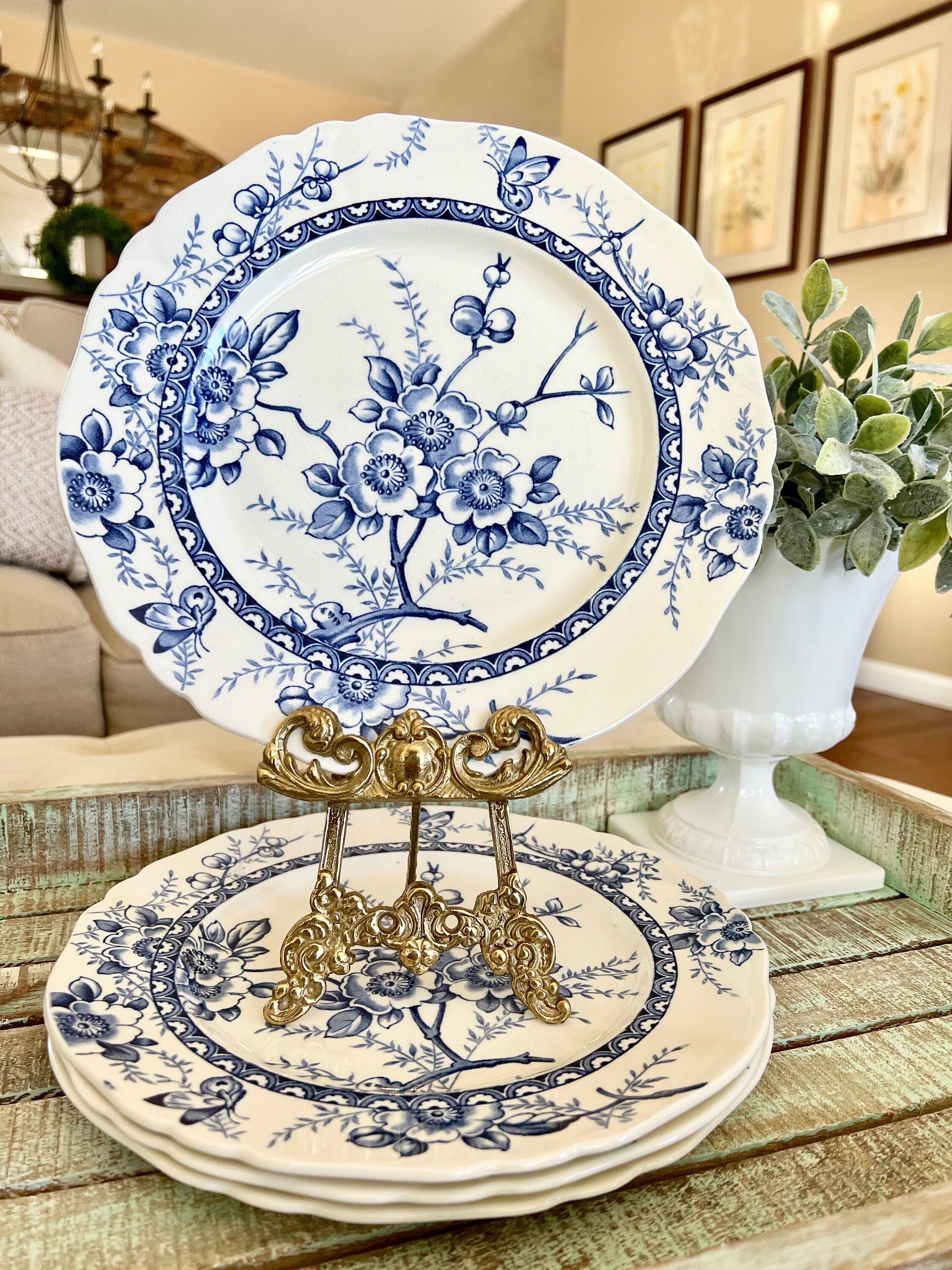 Alfred Meakin England Medway Decor Blue Set of Four 10