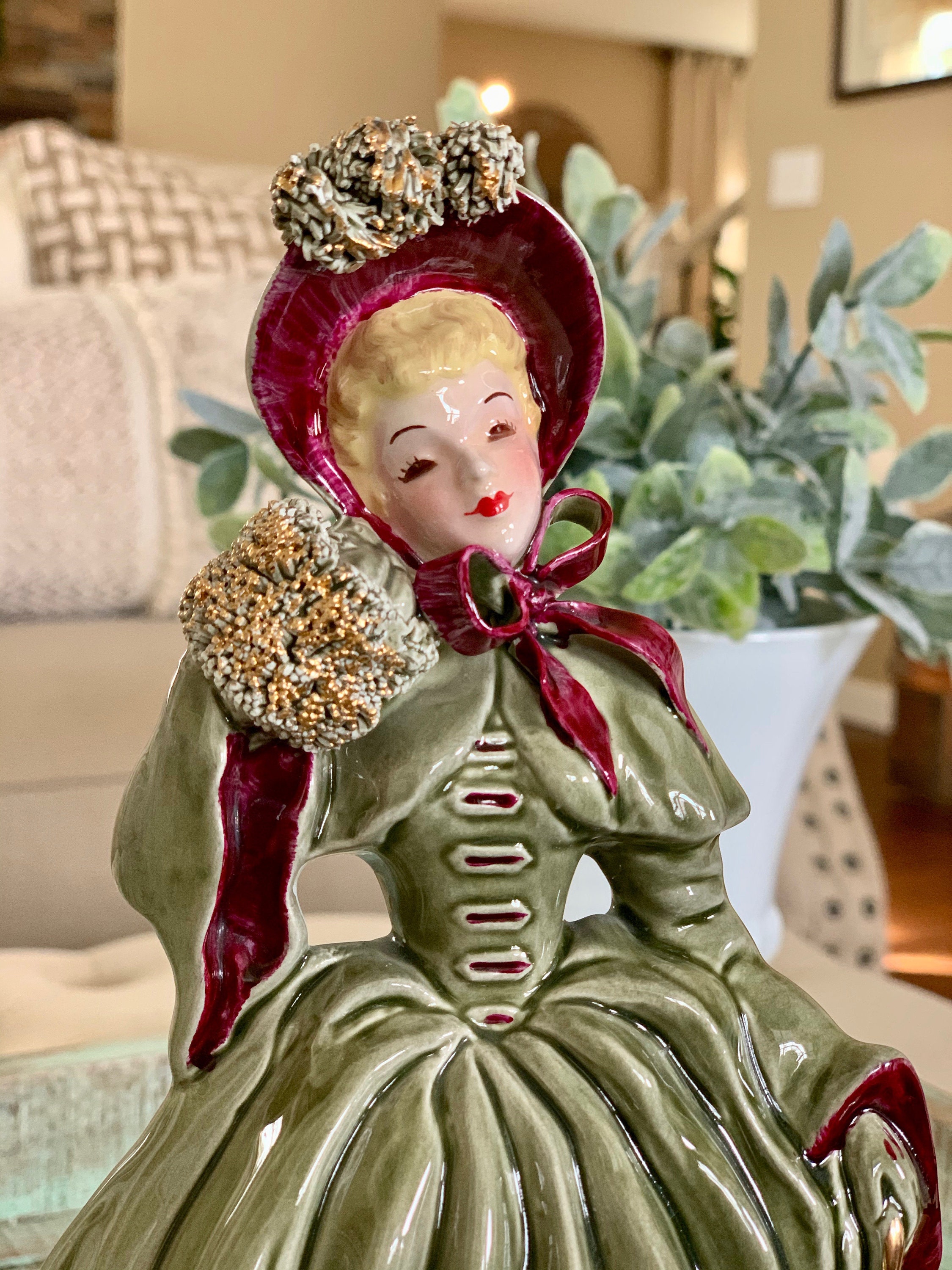 Vintage 1950's Florence Cox Ceramic Studio Figurine Charming Lady -  antiques - by owner - collectibles sale - craigslist