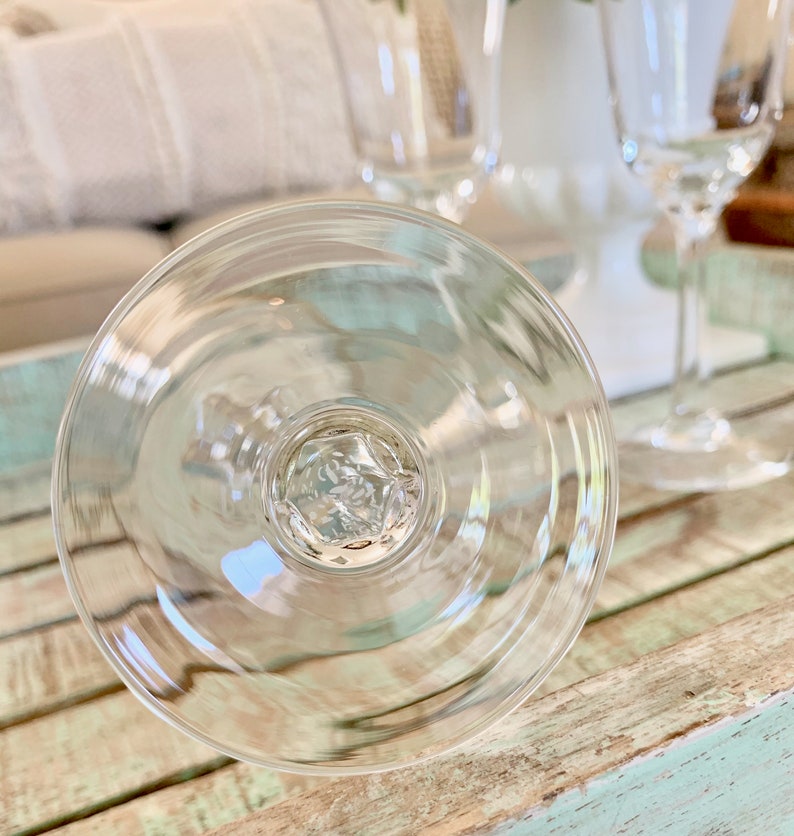 Lenox Crystal Set of Four Wine Glasses Hayworth Gold Trim Etsy