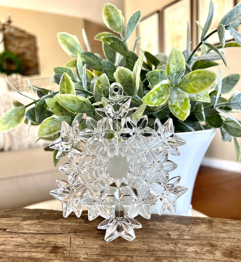 Waterford Crystal Snow Crystal Snowflake Annual Ornament Etsy