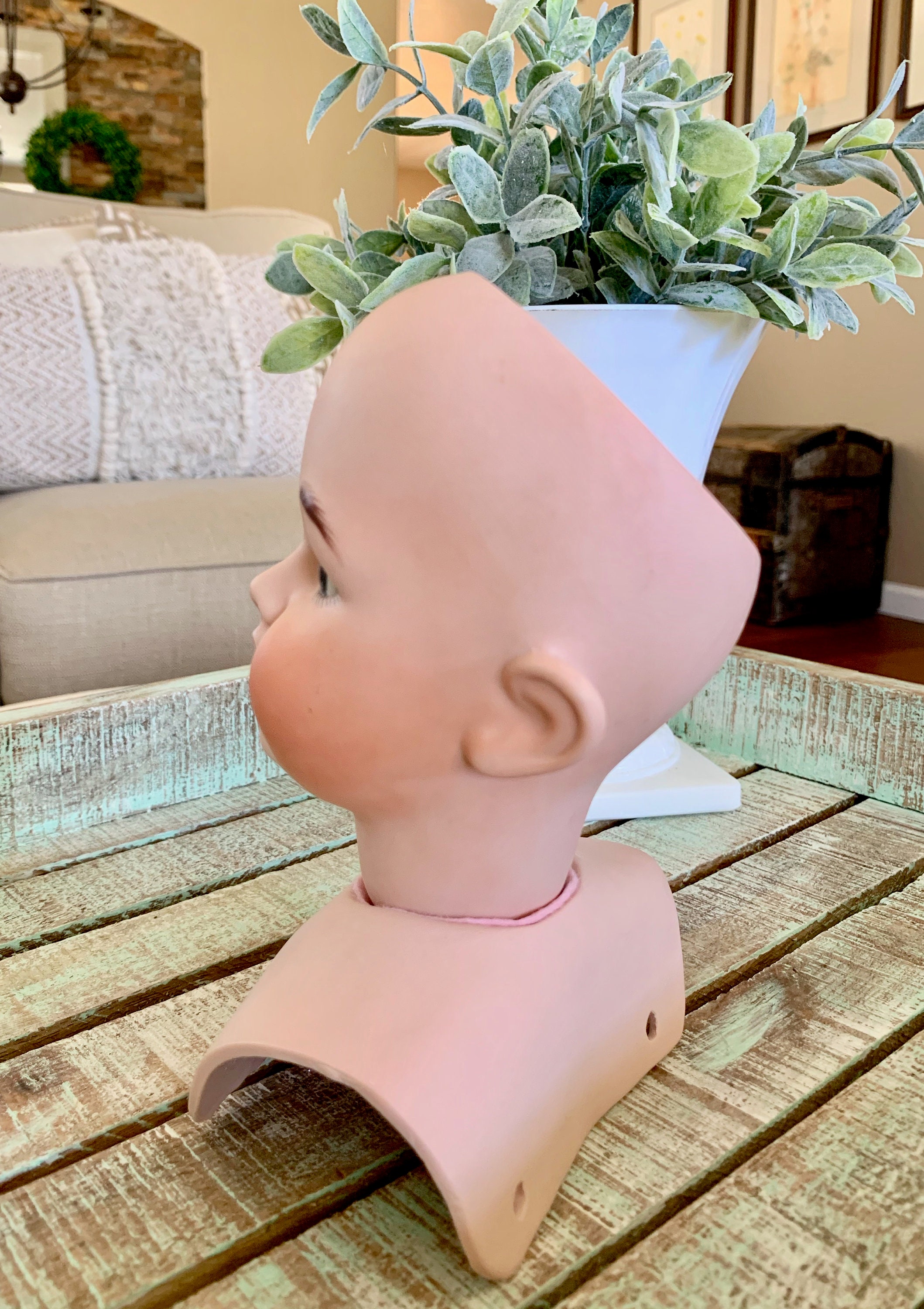 Vintage Simon & Halbig Bisque Doll Head Mold #1249 Santa