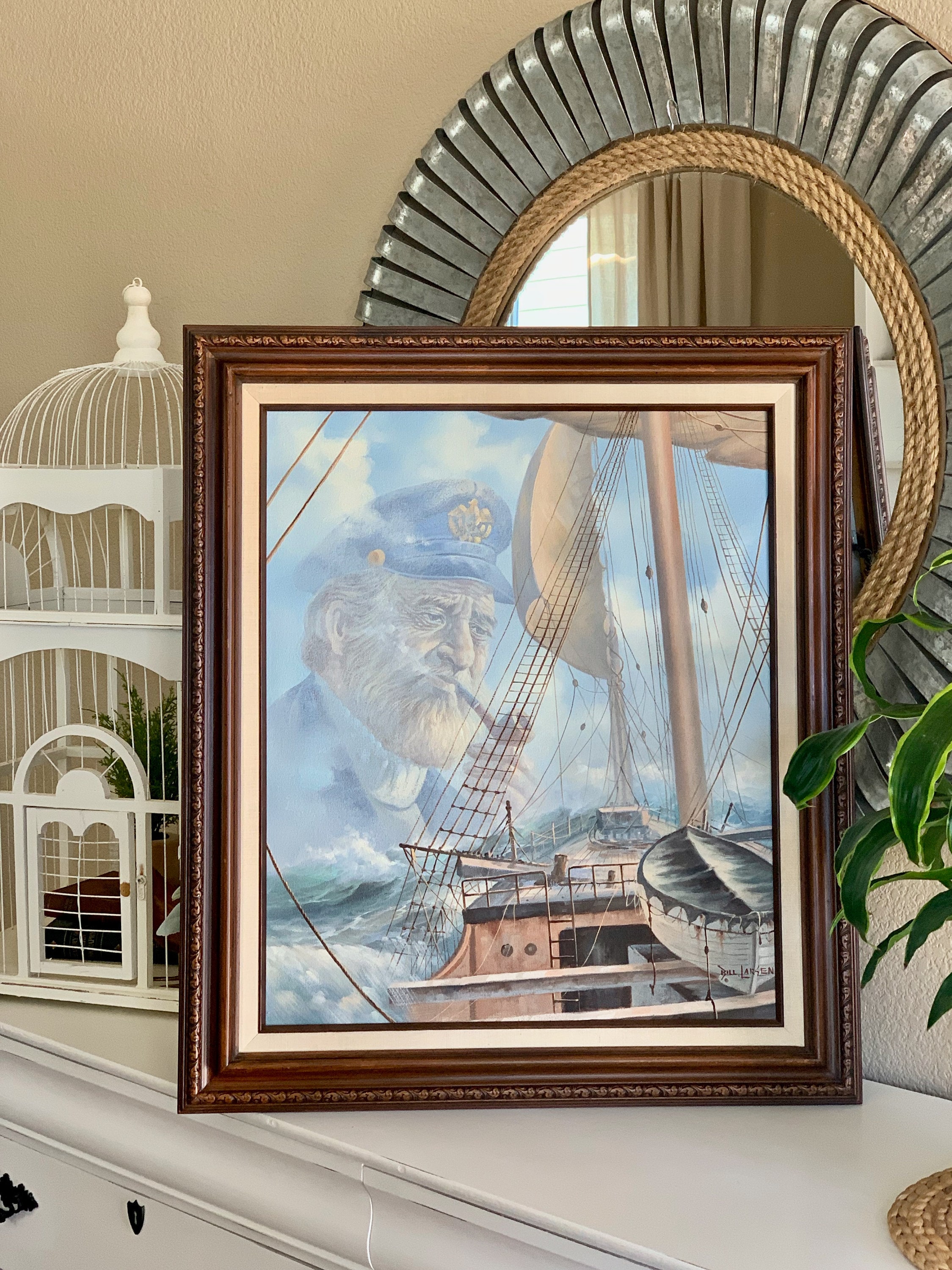 Framed Original Oil Painting Signed Bill Larsen 