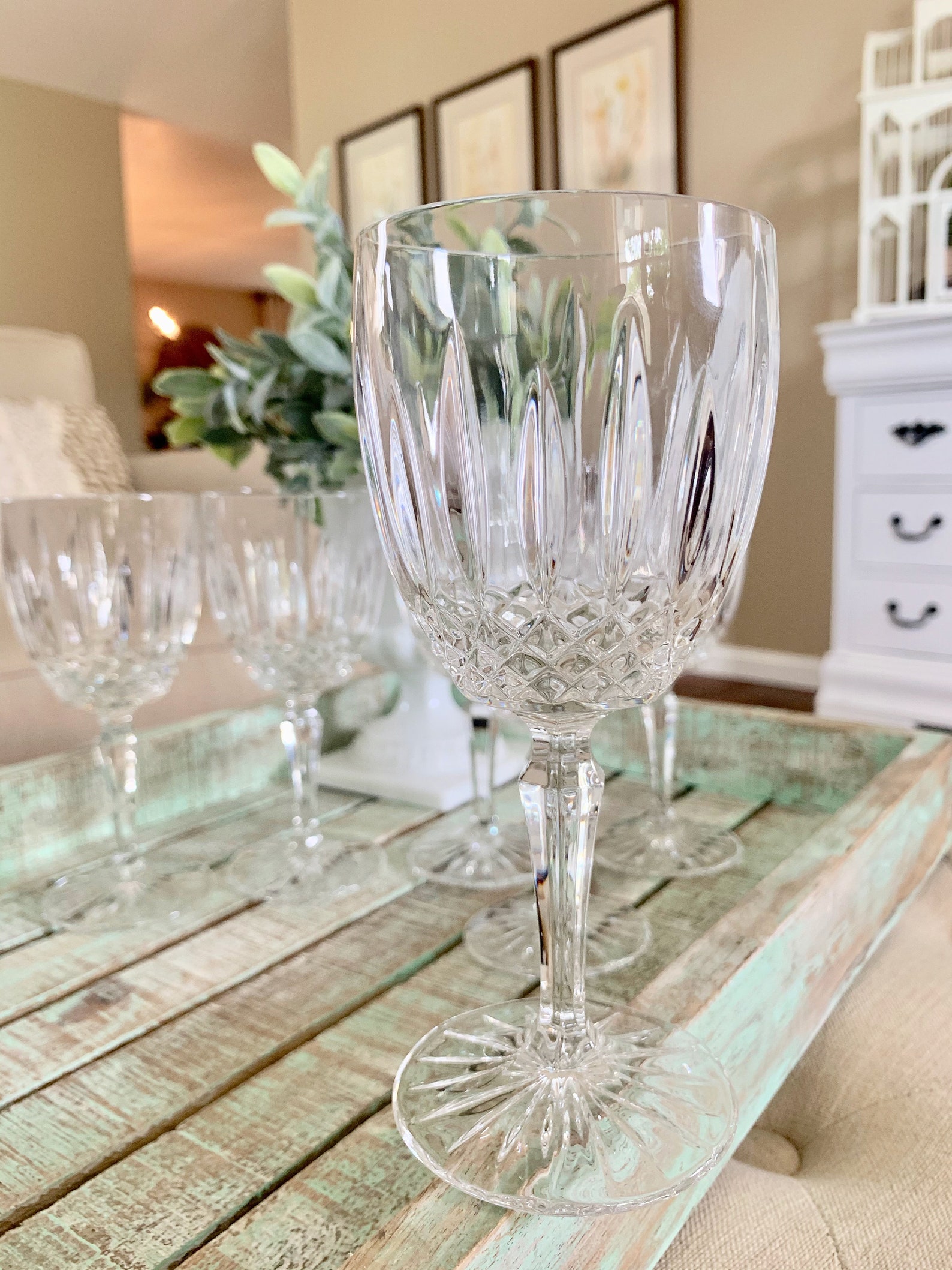 Mikasa Crystal Wine Glasses Vintage - d1oom6k