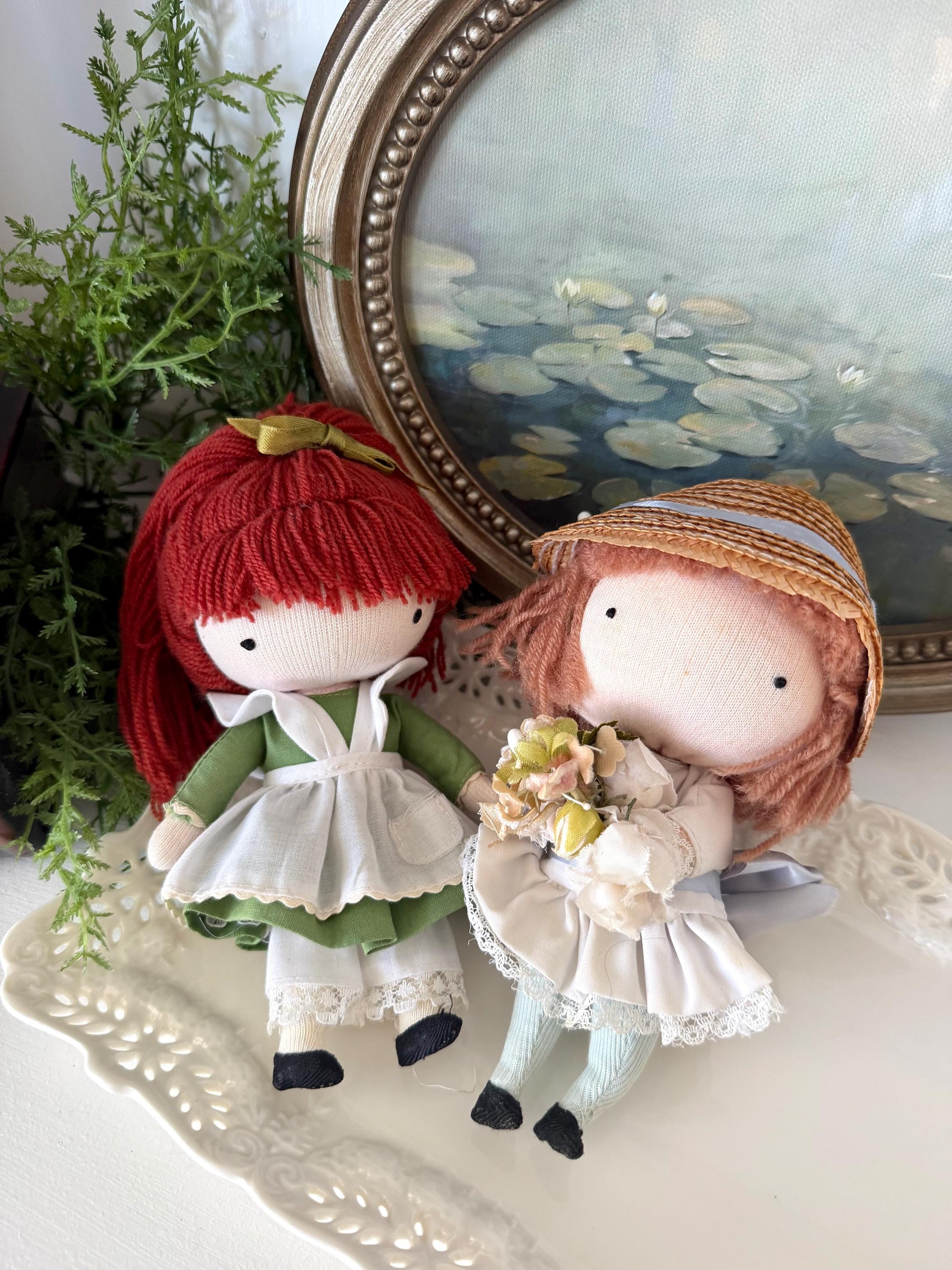 Vintage Pair of Joan Walsh Anglund Pocket Dolls Japan, Whimsical