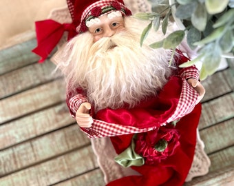 Vintage D.L. Rhein for Silvestri Ornate Porcelain Santa Claus