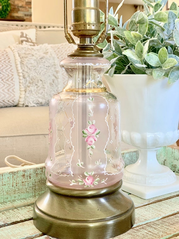 Awco Charleton Pink Mist Roses Victorian Hand Painted Electric Etsy