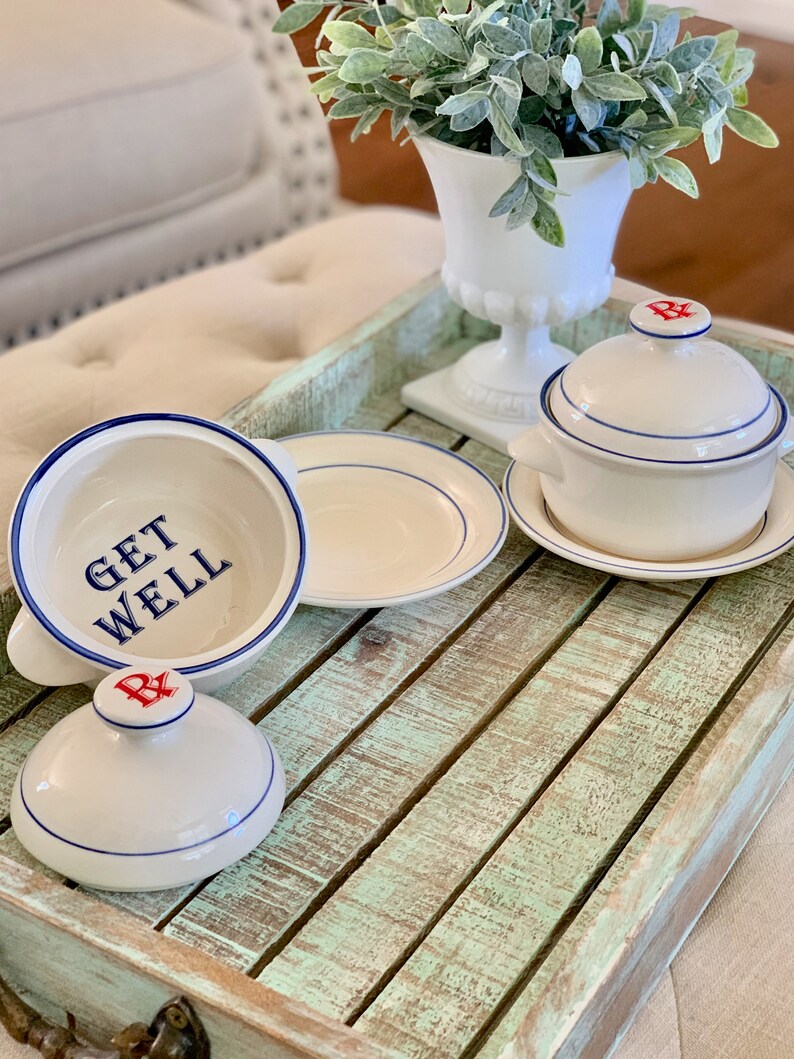 Set of Two Rubicon Designs Mothers Chicken Soup Bowls RX Bowl Etsy