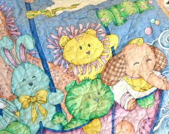Vintage Sweet Jungle Animal Baby Blanket Crib Blanket Light Quilt