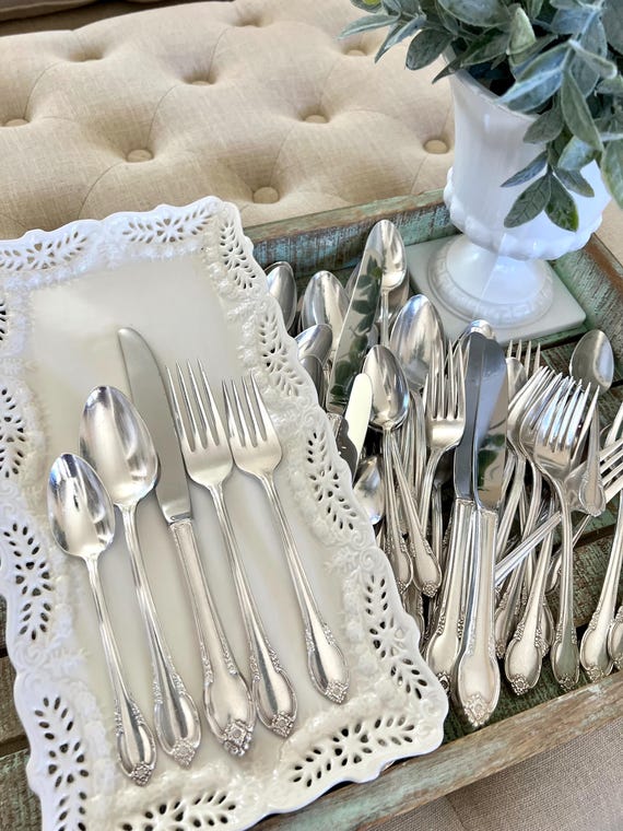 1847 Rogers Bros Silver Plate Silverplated 54 Piece Flatware Set