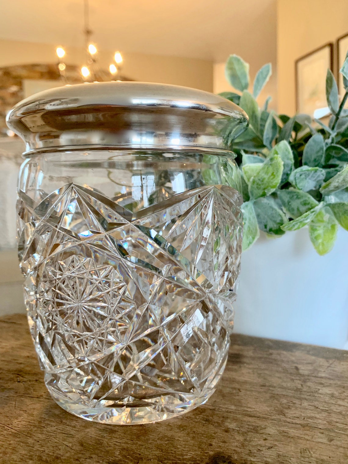 Sterling Silver Lid Monogrammed Dresser Vanity or Powder Jar Etsy