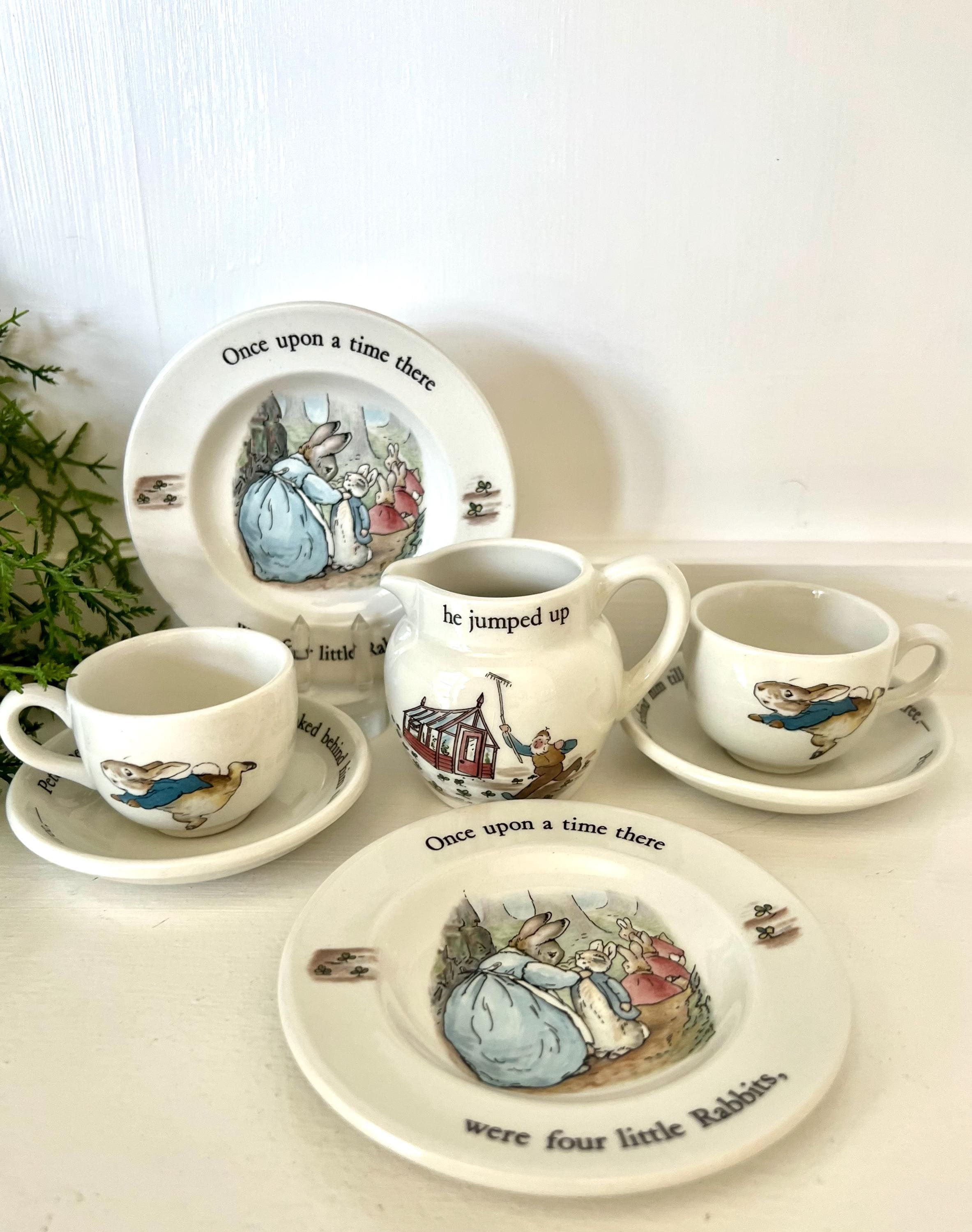 Wedgwood Porcelain Peter Rabbit Beatrix Potter Childs Tea Set