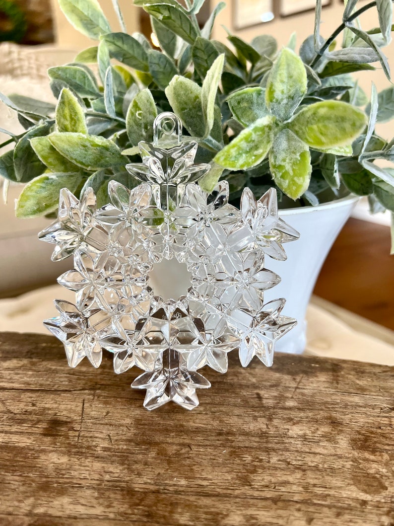 Waterford Crystal Snow Crystal Snowflake Annual Ornament Etsy