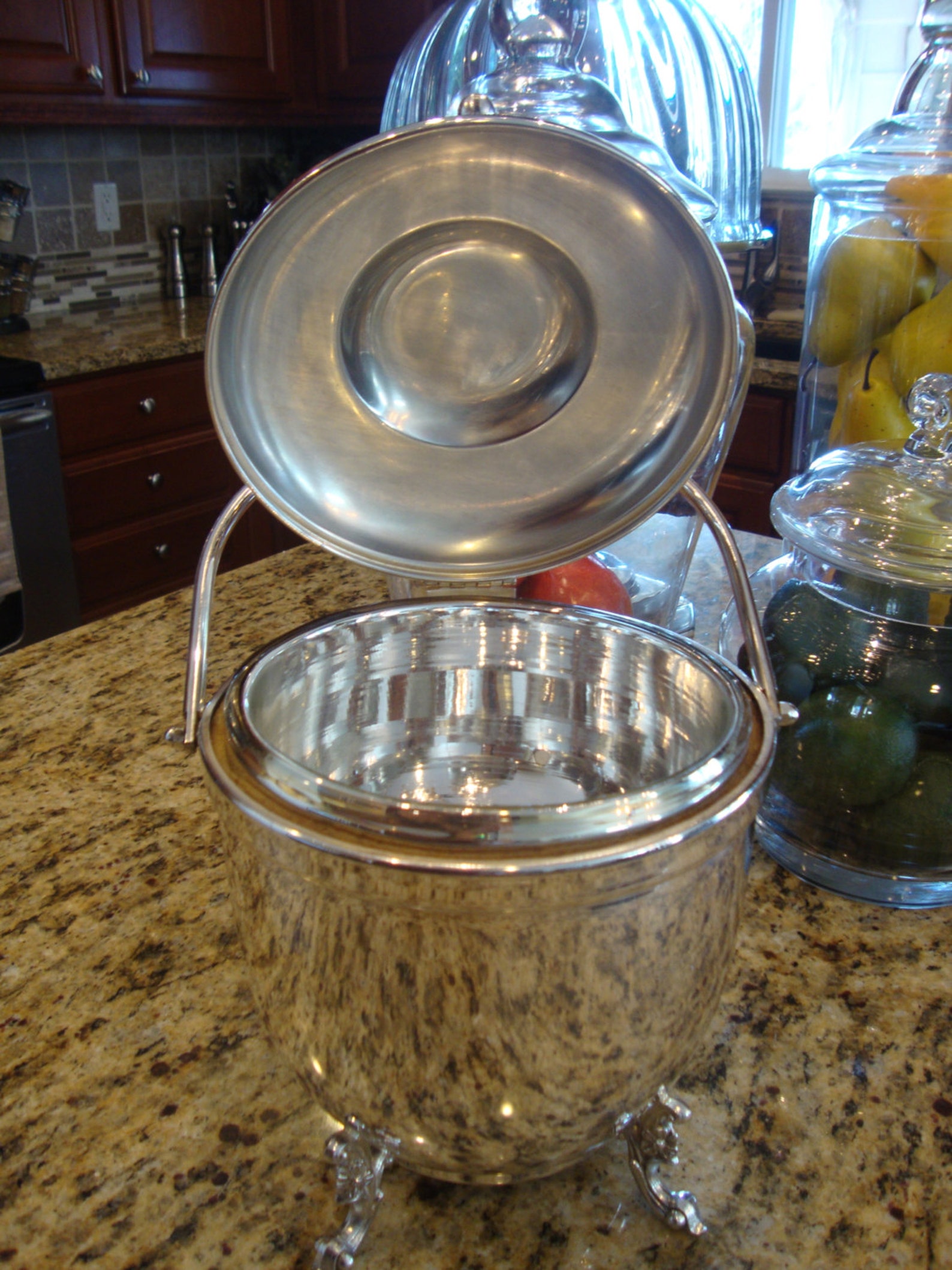 Vintage Sheridan Silverplated Silver Plated Ice Bucket Thermos Etsy