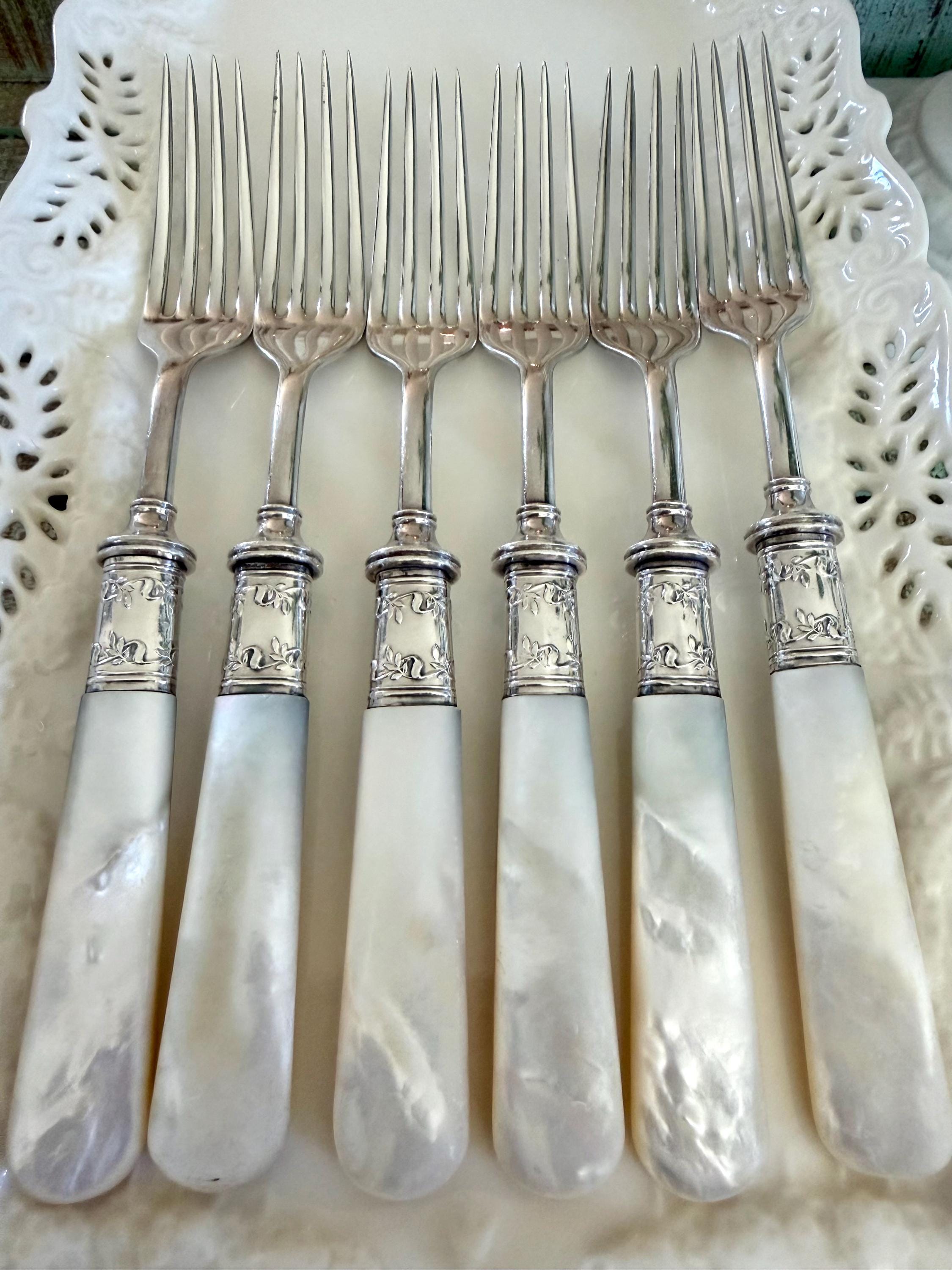 Mother of Pearl Handle Forks - Etsy