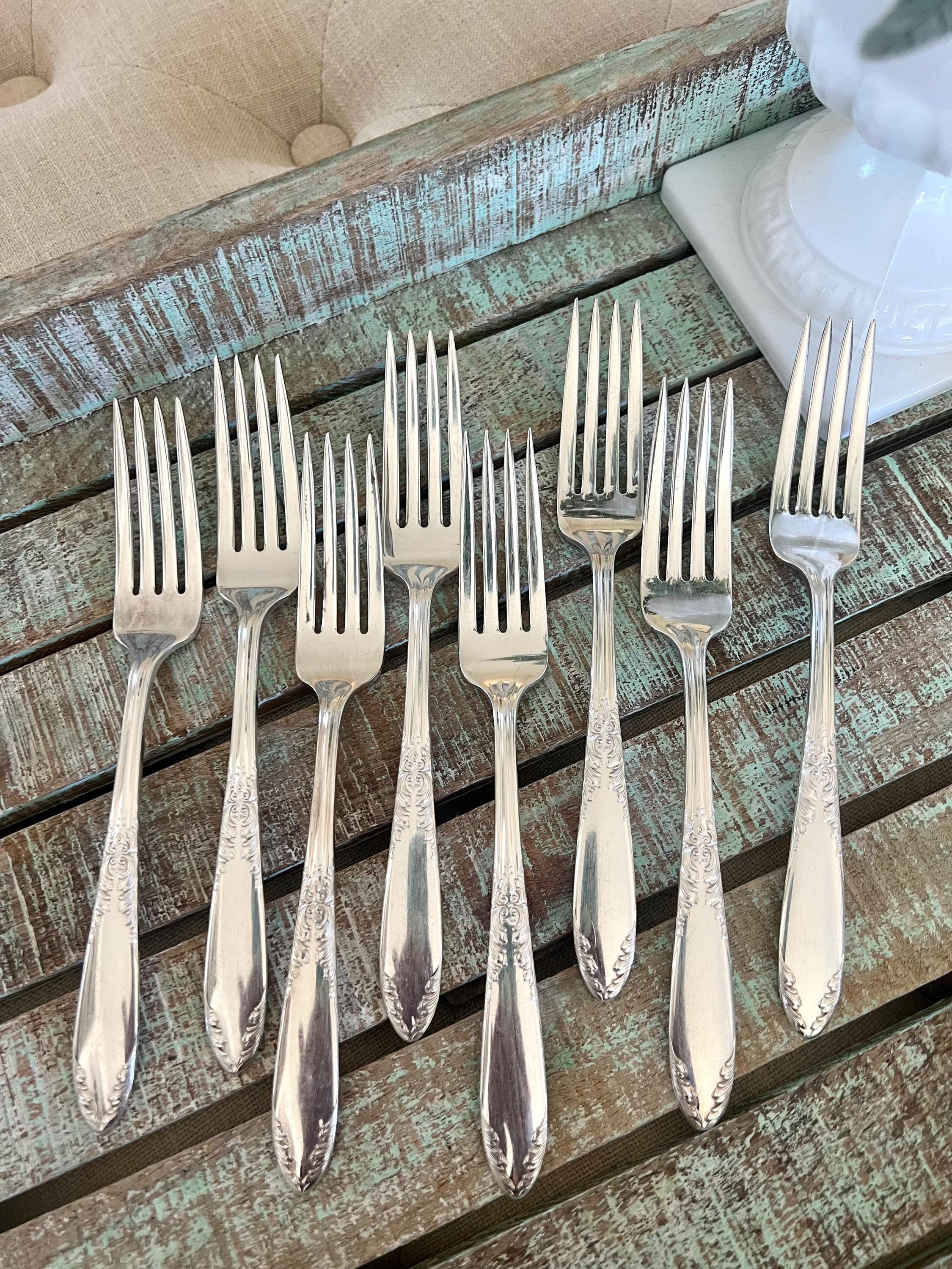 National Silver Co. Silver Plate 51 Piece Flatware Set King Edward
