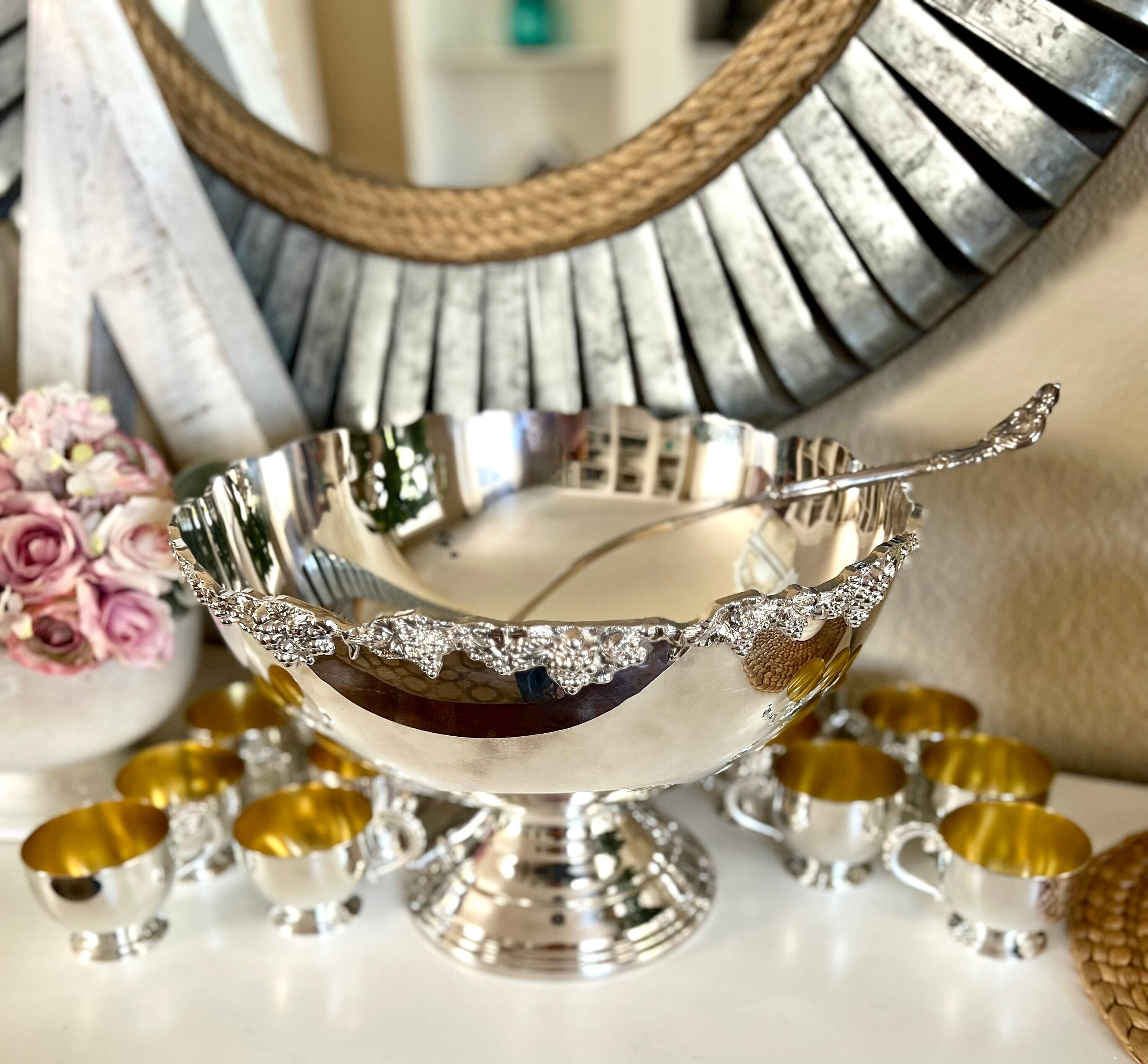 Silver plated punch clearance bowl