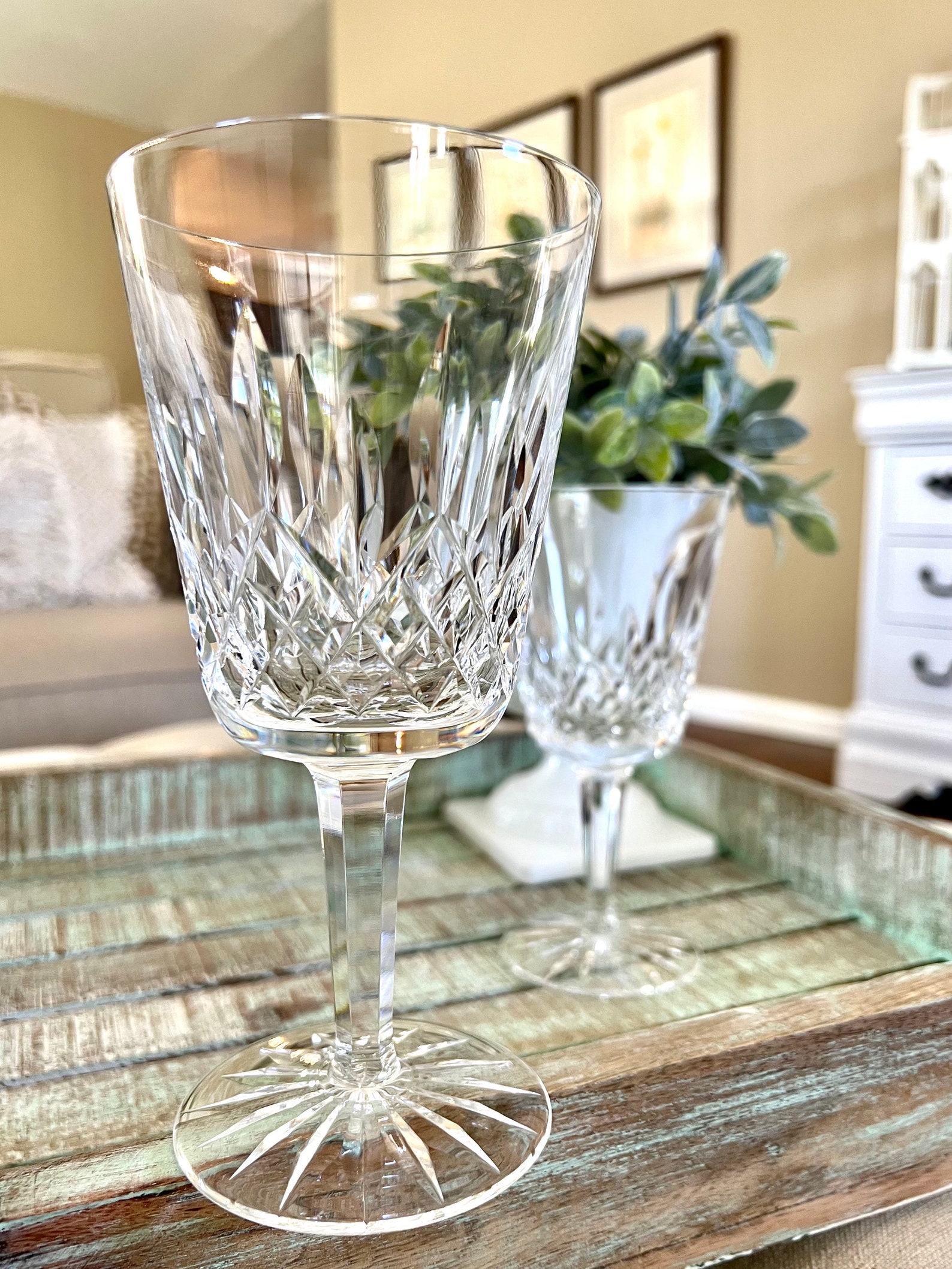Waterford Crystal Lismore Pattern Water Goblet or Large Wine Etsy