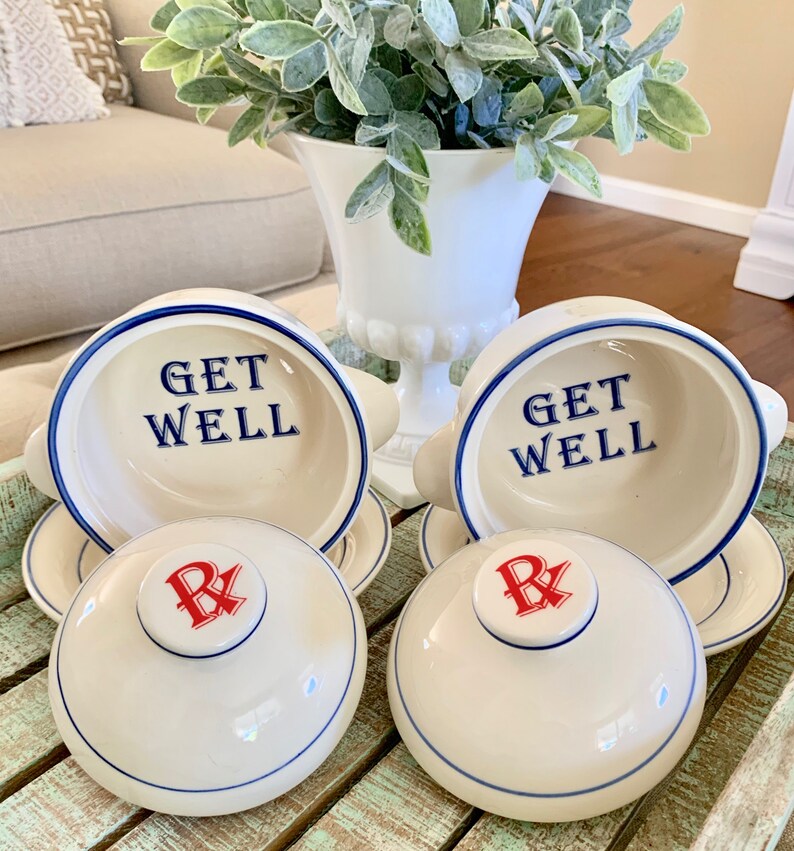 Set of Two Rubicon Designs Mothers Chicken Soup Bowls RX Bowl Etsy