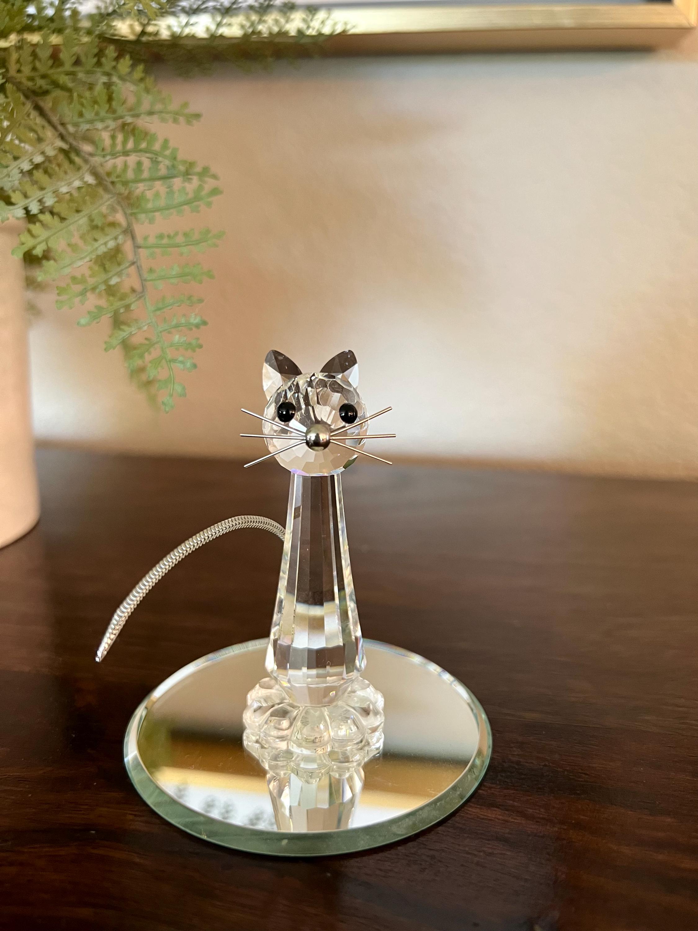 Retired Swarovski Crystal Cat - Etsy