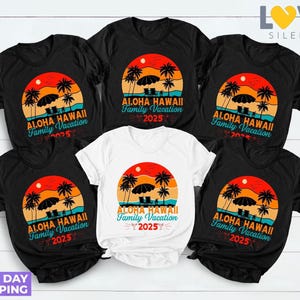 Aloha Hawaii Shirts, Personalized Family Matching Vacation Shirt, Summer Vacation Tee Shirt, Hawaii Family Trip 2025, Hawaii Group Shirts