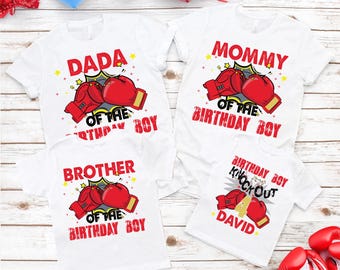 Personalized Boxing Birthday Shirt: Custom Name Knockout Tee, Toddler Boxing Outfit