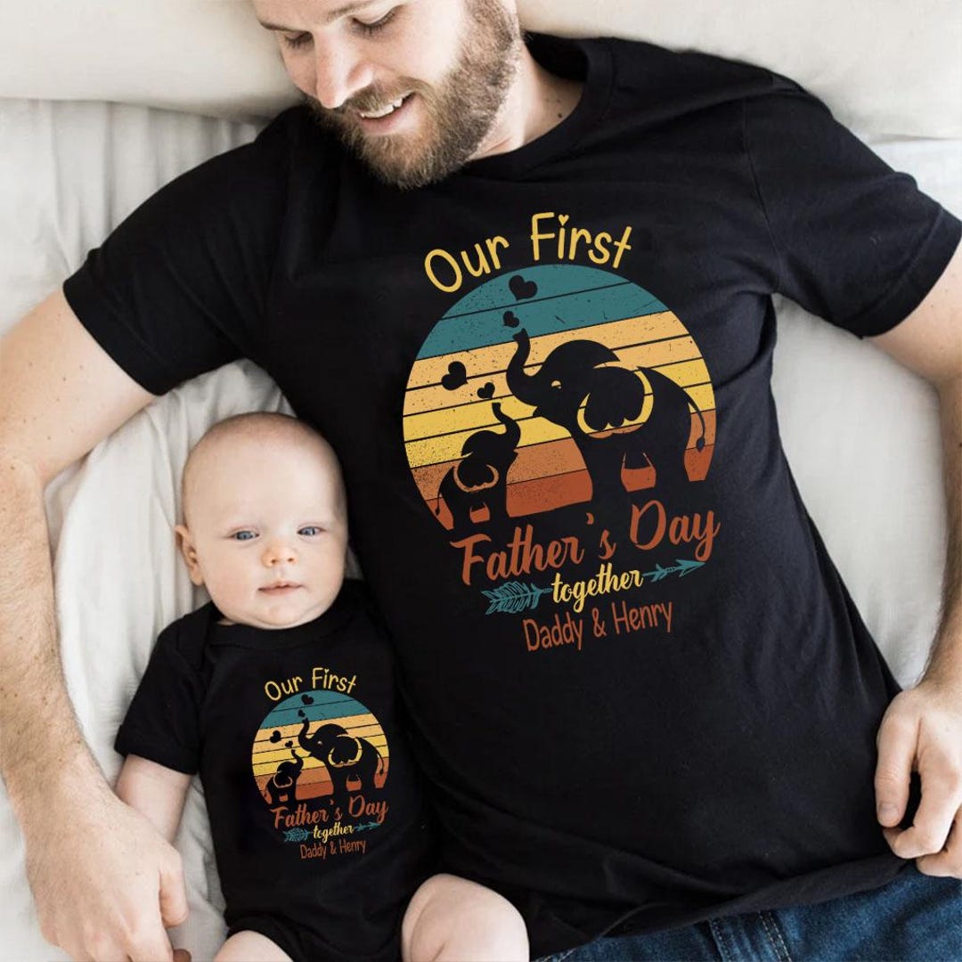 Our First Father's Day Together Shirt,personalized 1st Father's Day — free download