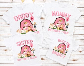Personalized Farm Animal Birthday Shirt: Custom Barnyard Party Tee