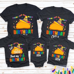 Let&#39;s Taco Bout My Birthday Shirt,Personalized Mexican Birthday Shirt,Fiesta Birthday Party,Mexican Girl Birthday Shirt,Family Fiesta Shirt