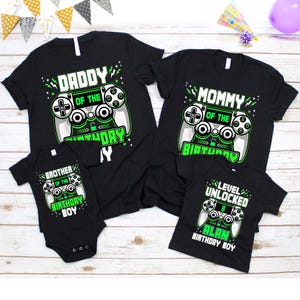 Video Game Birthday Shirt, Personalized Gaming Birthday Boy Shirt, Gamer Birthday Party Shirt, Level Unlocked Shirt, Gamer Birthday Gift