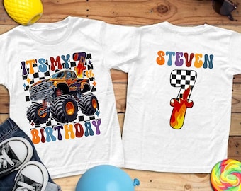 Personalized Monster Truck Birthday Shirt: Custom Kids T-Shirt