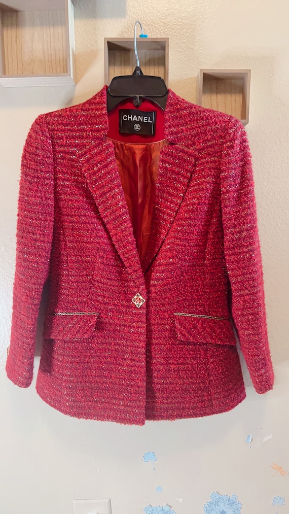Pre-owned tweed Chanel Blazer.